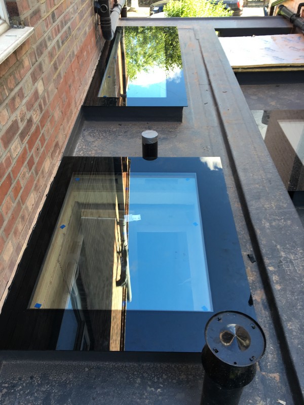 Multiple flat roof skylights on extension in Tufnell Park